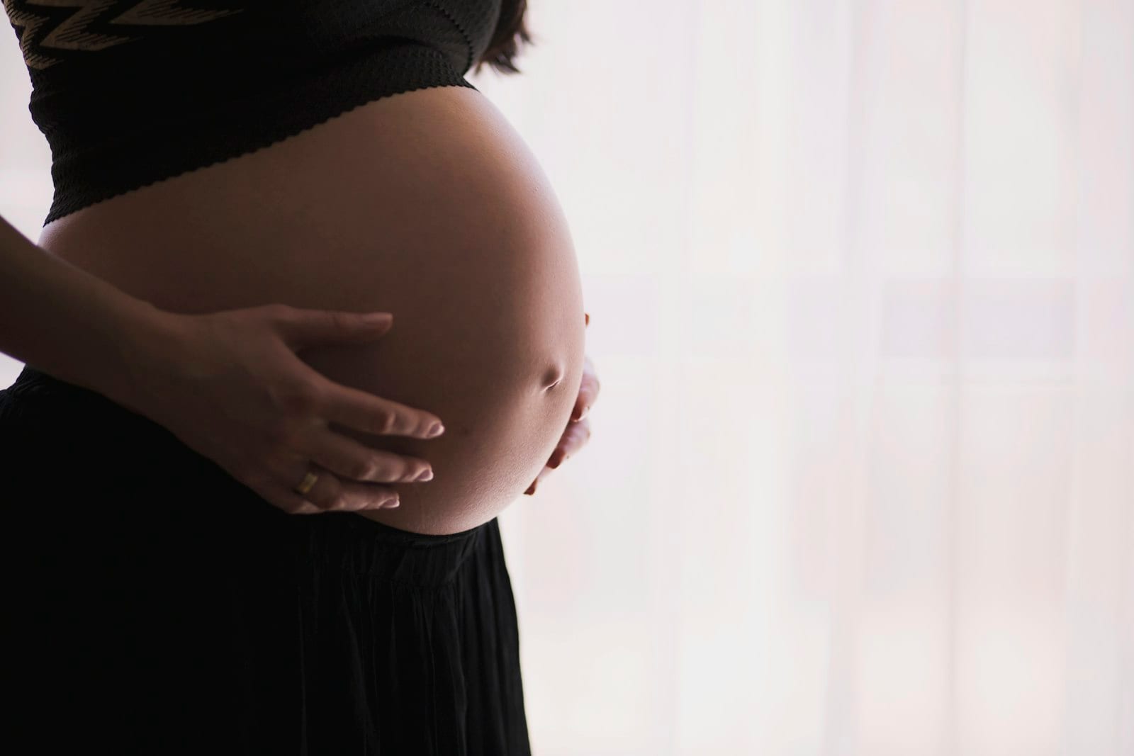 Expectant mother in a calm wellness setting